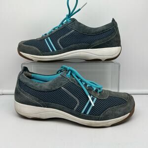 Dansko Shoes Womens 38 Helen Blue Suede Walking Comfort Sneaker US 7.5-8
